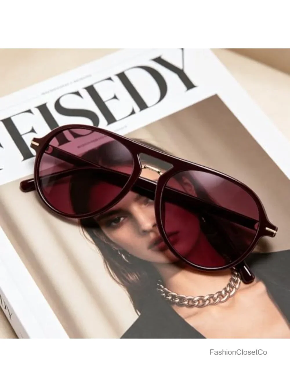Classic Double Bridge Aviator Sunglasses with UV Protection